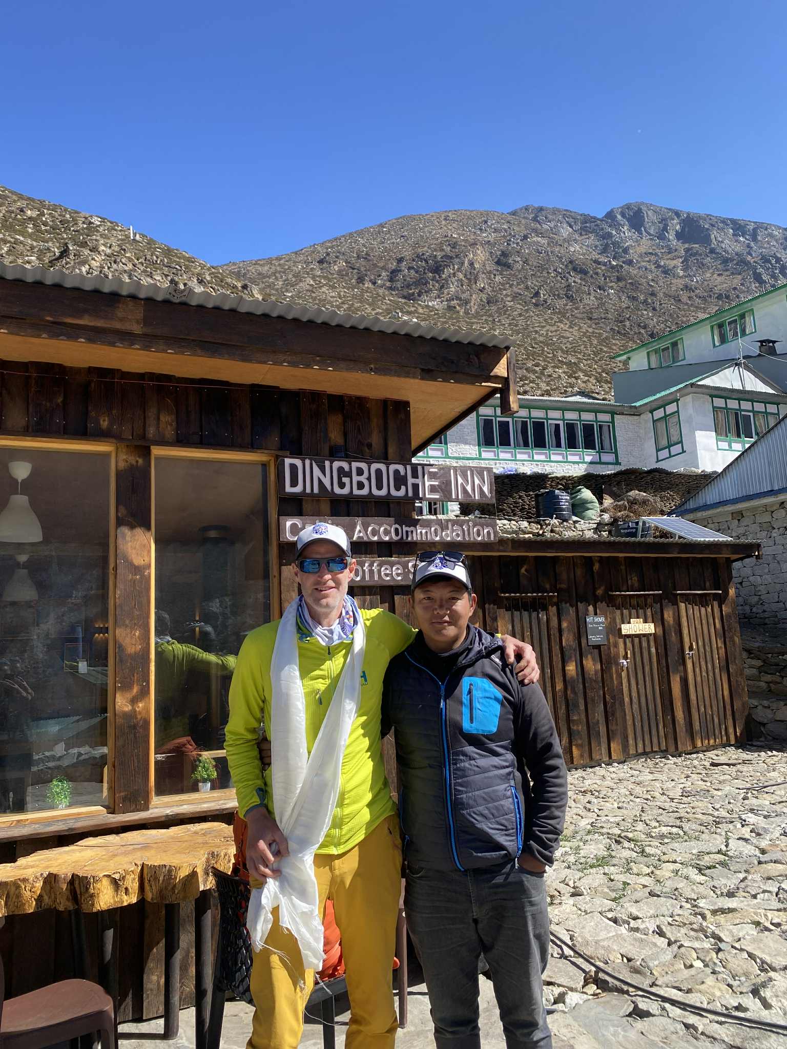 Mountain and lodge scene 20 at Dingboche Inn
