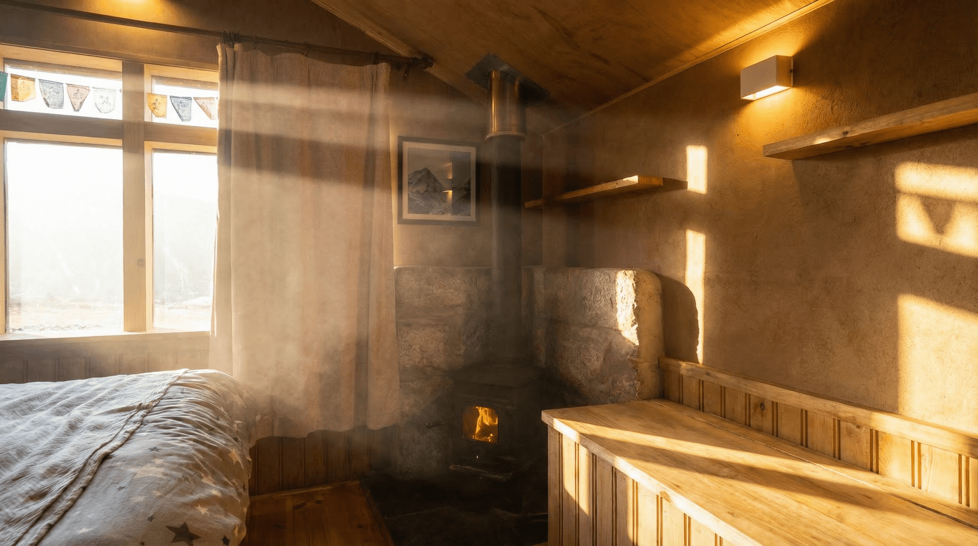 Restaurant interior with natural light